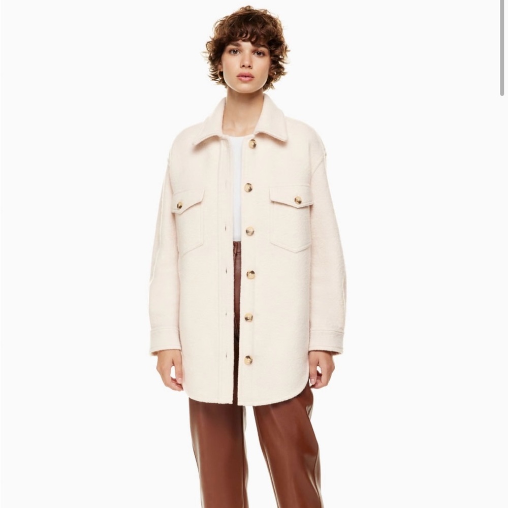 Aritzia Wilfred Free The Ganna Shirt Jacket, 2xs Bone Color